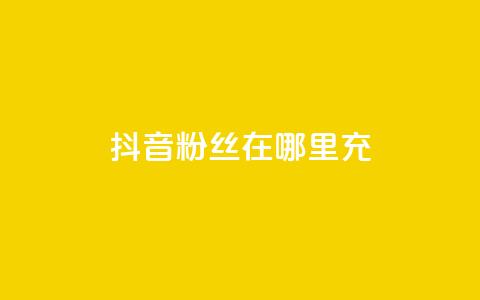 抖音粉丝在哪里充 - 如何在抖音平台给粉丝充值的详细指南!  第1张