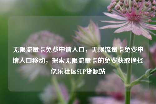 无限流量卡免费申请入口，无限流量卡免费申请入口移动	，探索无限流量卡的免费获取途径亿乐社区SUP货源站  第1张