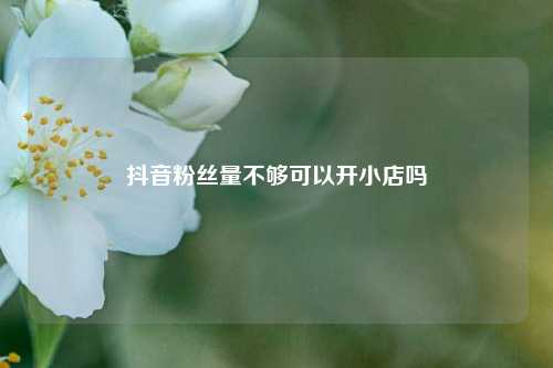 抖音粉丝量不够可以开小店吗  第1张