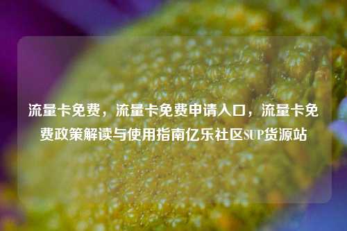 流量卡免费，流量卡免费申请入口，流量卡免费政策解读与使用指南亿乐社区SUP货源站  第1张
