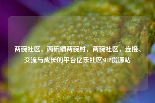 两碗社区	，两碗镇两碗村，两碗社区，连接、交流与成长的平台亿乐社区SUP货源站  第1张