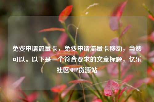 免费申请流量卡	，免费申请流量卡移动，当然可以。以下是一个符合要求的文章标题，亿乐社区SUP货源站  第1张