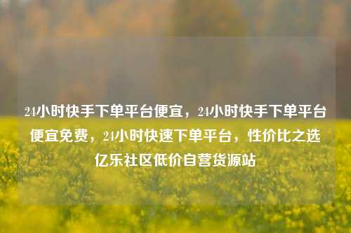 24小时快手下单平台便宜，24小时快手下单平台便宜免费，24小时快速下单平台	，性价比之选亿乐社区低价自营货源站  第1张