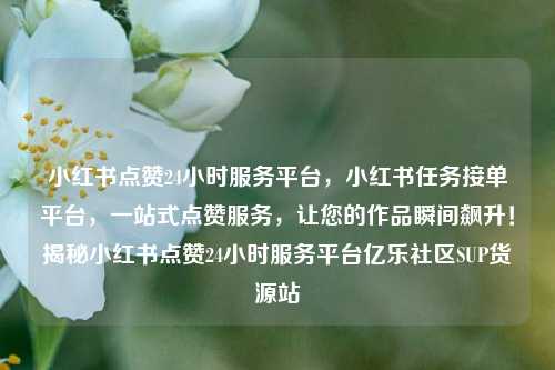 小红书点赞24小时服务平台，小红书任务接单平台	，一站式点赞服务，让您的作品瞬间飙升！揭秘小红书点赞24小时服务平台亿乐社区SUP货源站  第1张